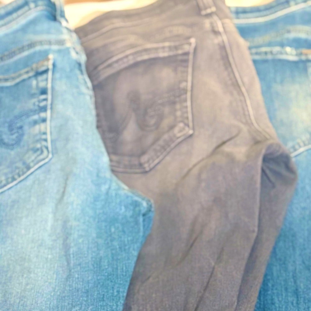 3 Pairs of Jeans- great condition - Blue & Gray slim fit 3 for 1 LOT